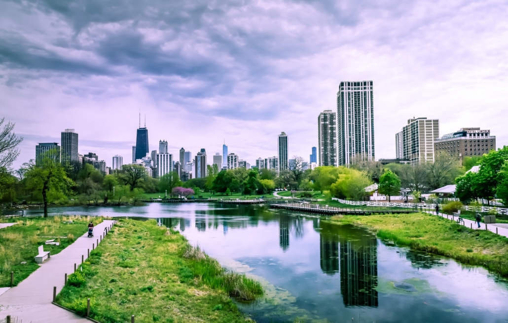Arquitectura y Ciudad - Planificación de ciudad sostenible y moderna integrada con grandes espacios verdes y edificios singulares